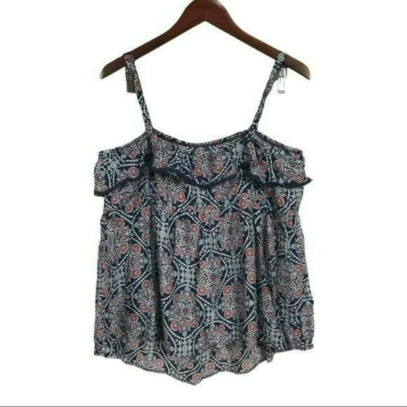 Torrid Paisley Medallion Ruffle Babydoll Top, 2X New with Tag - Picture 1 of 6